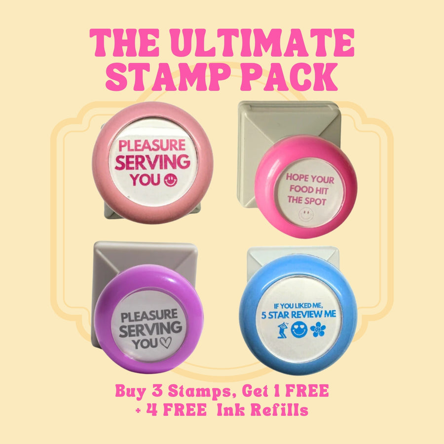 The Ultimate Stamp Pack: Buy 3 Stamps, Get 1 Free + 4 Free Ink Refills